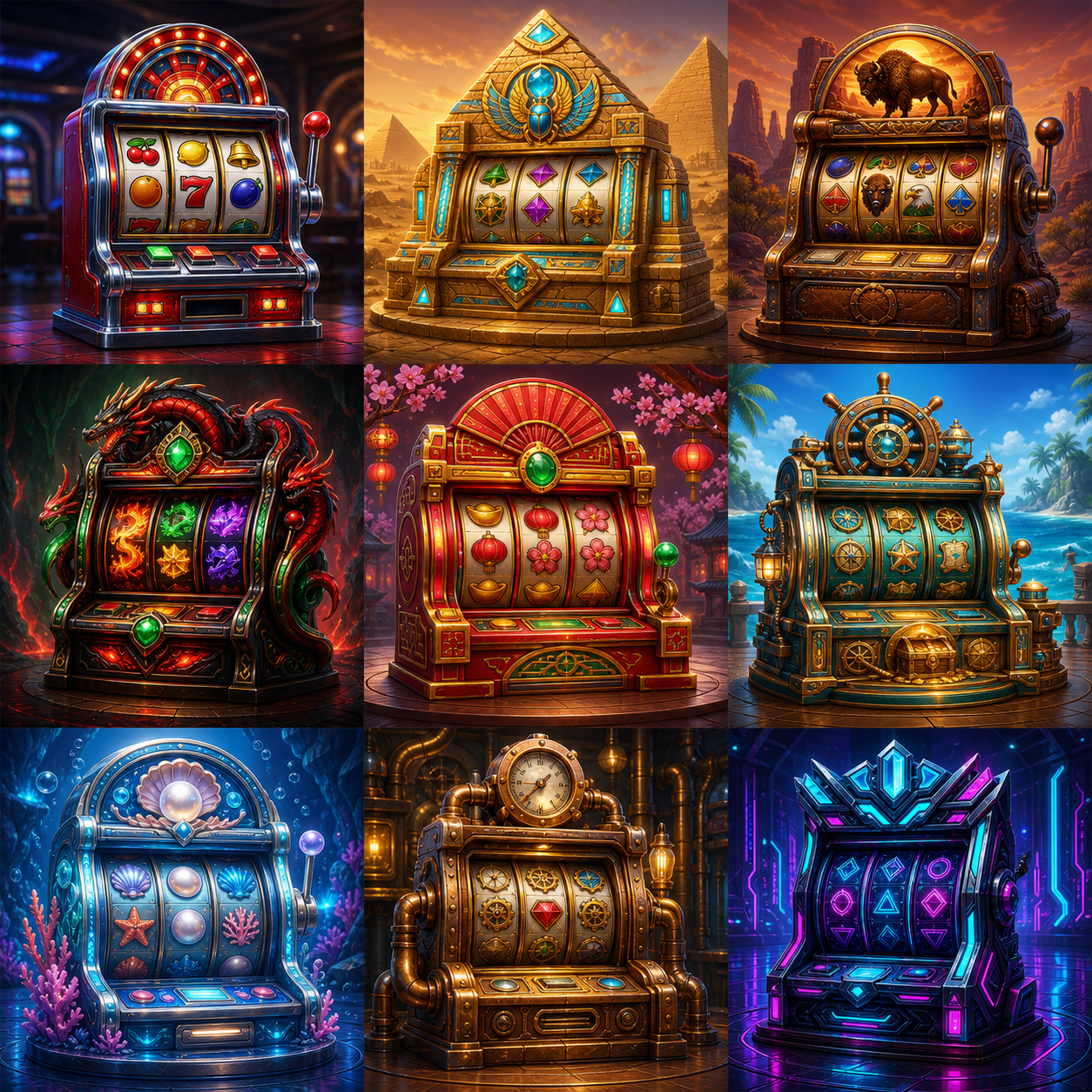 Rapid Glory Slots machine preview collection